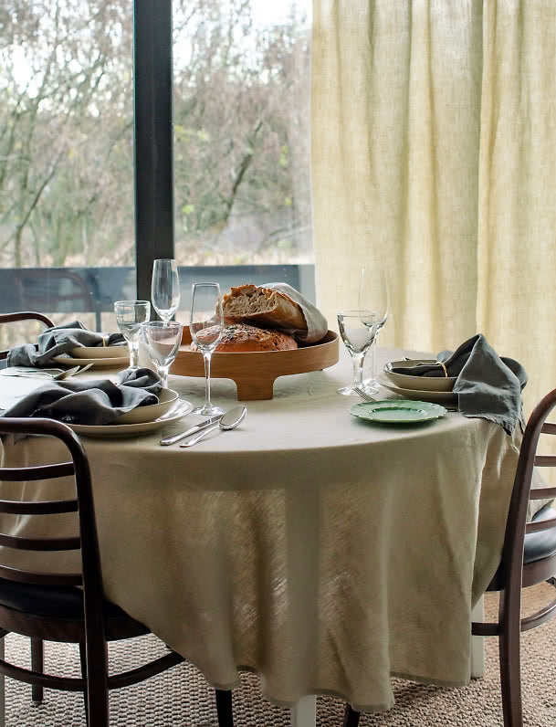 Brentontreks Sunrise Organic Cotton Round Tablecloth